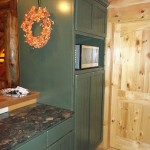 Rustic Green Bead Board Kitchen