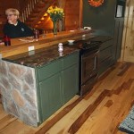 Rustic Green Bead Board Kitchen