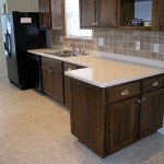 Lower Cabinets With Deep Stain